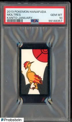 2013 Pokemon Hanafuda Kanto January Moltres PSA 10 GEM MINT - Image 1