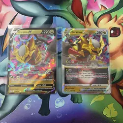 Pokemon TCG Giratina V 130/196 & Giratina VSTAR 131/196 Lost Origin NM - Image 1
