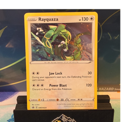 Pokemon Rayquaza SWSH029 Promo Holo Basic 130 HP Jaw Lock Power Blast - Image 1