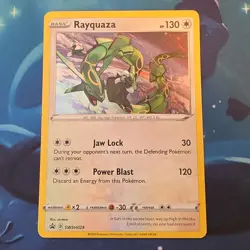 Pokemon Rayquaza SWSH029 Promo Holo Basic 130 HP Jaw Lock Power Blast - Image 5