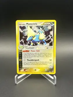 Pokemon 2004 EX Team Magma vs Team Aqua Team Aqua's Manectric Holo #4/95 - Image 1