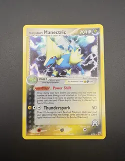 Pokemon 2004 EX Team Magma vs Team Aqua Team Aqua's Manectric Holo #4/95 - Image 3