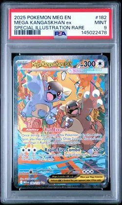 2025 Pokemon MEG En Mega Kangaskhan Ex Special Illustration Rare #182 PSA 9 - Image 1