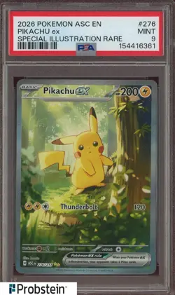 2026 Pokemon Ascended Heroes EN Special Illustration Rare #276 Pikachu Ex PSA 9 - Image 1