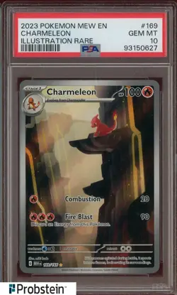 2023 Pokemon MEW EN Illustration Rare #169 Charmeleon PSA 10 GEM MINT - Image 1