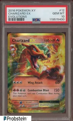 2016 Pokemon XY Evolutions #12 Charizard EX PSA 10 GEM MINT - Image 1