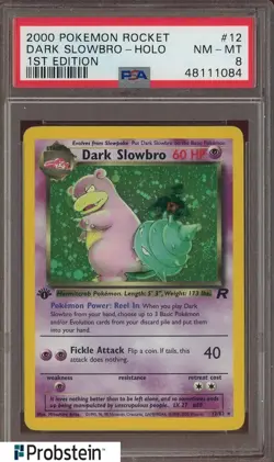 2000 Pokemon Rocket 1st Edition #12 Dark Slowbro Holo PSA 8 NM-TM - Image 1