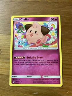 Cleffa 131/214 Non Holo Sun & Moon Unbroken Bonds Pokemon Card 2019 NM - Image 1