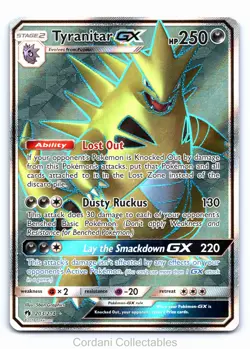 Tyranitar GX 203/214 - Lost Thunder - Pokemon Card - Near Mint - Image 1