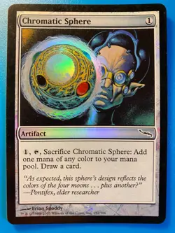 MTG 1x FOIL Chromatic Sphere # 151 Mirrodin Pauper Magic the Gathering x1 LP - Image 1