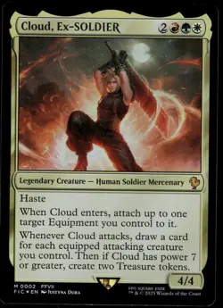 1x Foil Cloud, Ex-SOLDIER - Commander: FINAL FANTASY - NM - MTG - Image 1