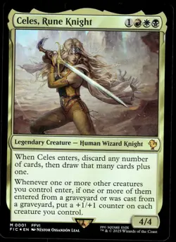 1x Foil Celes, Rune Knight - Commander: FINAL FANTASY - NM - MTG - Image 1