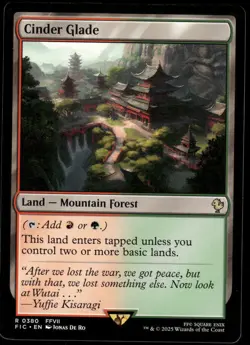 1x Cinder Glade - Commander: FINAL FANTASY - NM - MTG - Image 1