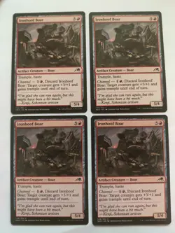 Ironhoof Boar x 4 Kamigawa: Neon Dynasty Regular Playset MTG - Image 1
