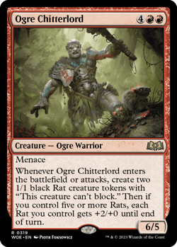 MTG magic 1x Ogre Chitterlord FOIL (M/NM) Wilds of Eldraine - Image 1