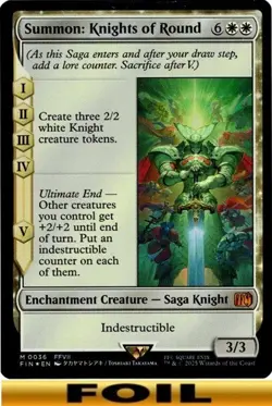 1x - Summon: Knights of Round - FOIL #36 (Saga) - Final Fantasy - NM MTG - Image 1