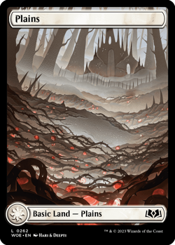 MTG magic 1x Plains #262 FOIL (M/NM) Wilds of Eldraine - Image 1
