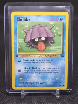 1999 Pokemon Fossil 1st Edition Shellder #54/62 - Image 1