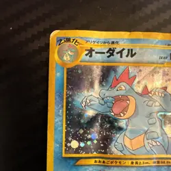 Pokemon Feraligatr Neo Premium File 1 Holo Rare 160 Japanese 120 HP TCG Card DMG - Image 2