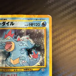 Pokemon Feraligatr Neo Premium File 1 Holo Rare 160 Japanese 120 HP TCG Card DMG - Image 3