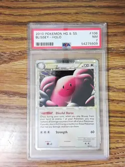 Blissey 106/123 HEART GOLD SOUL SILVER Prime Graded Pokemon Card - PSA 7 - Image 1