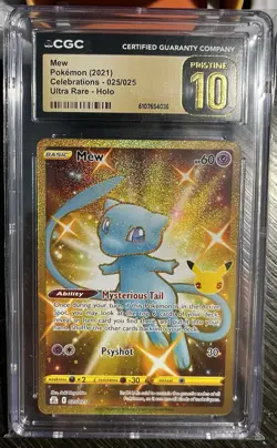 Pokemon Mew Celebrations 025/025 Secret Ultra Rare Holo CGC Pristine 10 Card - Image 1