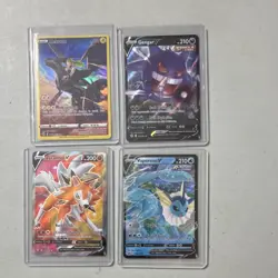 Pokemon TCG Zekrom, Gengar V, Lycanroc V, Vaporeon V Holo Cards Lot of 4 - Image 1