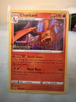 Pokemon Charizard SWSH066 Sword & Shield Promo Prerelease Holo Trading Card - Image 1
