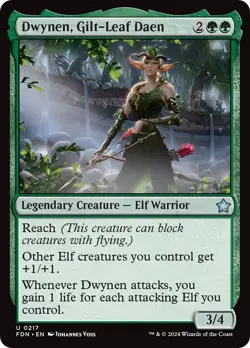 MTG Dwynen, Gilt-Leaf Daen [Foundations] Near Mint Magic - Image 1