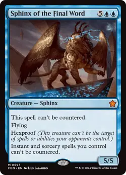MTG Sphinx of the Final Word [Foundations] Near Mint Magic - Image 1