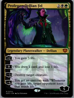 Professor Dellian Fel M Secrets of Strixhaven 214 NM - Image 1