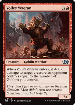 MTG Volley Veteran [Foundations Jumpstart] Near Mint Magic - Image 1