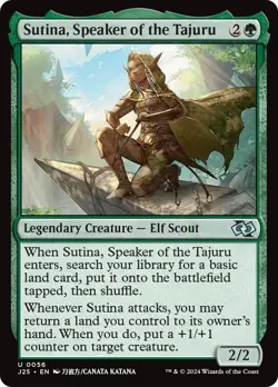 MTG Sutina, Speaker of the Tajuru (Anime) [Foundations Jumpstart] Near Mint Magi - Image 1