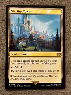 Starting Town Final Fantasy Regular Land Magic The Gathering MTG Rare - Image 1