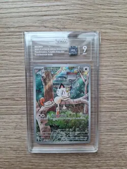 2025 POKEMON PHANTASMAL FLAMES #106/094 MEOWTH ILLUSTRATION RARE TAG 9 - Image 1