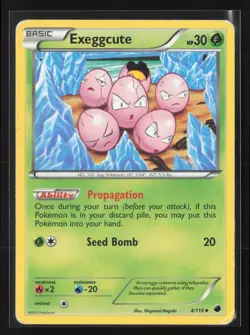 Exeggcute 4/116 Uncommon Plasma Freeze Pokemon Moderately Played - Image 1