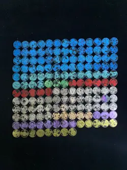 2025 Pokemon TCG S-Chinese 151C Coin Blue Eevee Slowpoke Flareon Lot*151 MW51 - Image 1