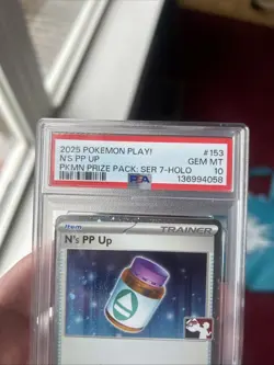 2025 POKEMON PLAY! POKEMON PRIZE PACK: SERIES 7 HOLO #153 N'S PP UP PSA 10 - Image 2