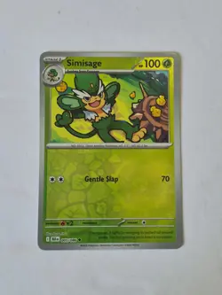 Simisage 005/086 Uncommon SV: Black Bolt Pokemon Reverse Holo Near Mint - Image 1