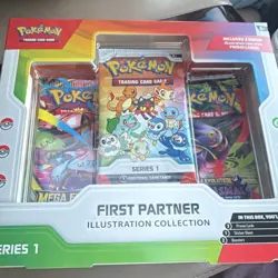 Pokemon TCG First Partner Illustration Collection Series 1 Promo Booster Box Ch… - Image 1