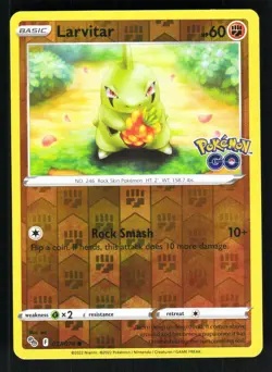 Larvitar 037/078 Pokemon GO Reverse Holo Common NM - Image 1