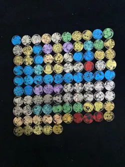 2025 Pokemon TCG S-Chinese 151C Coin Blue Flareon Psyduck Pikachu Lot*95 MW51 - Image 1