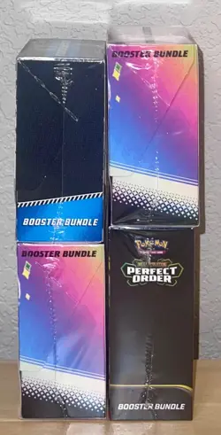 Pokemon Booster Bundle Lot Prismatic Evolutions x2, Black Bolt, Perfect Order - Image 2