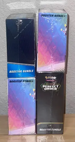 Pokemon Booster Bundle Lot Prismatic Evolutions x2, Black Bolt, Perfect Order - Image 4