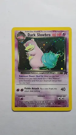Pokemon Dark Slowbro 12/82 Team Rocket Holo - Image 2