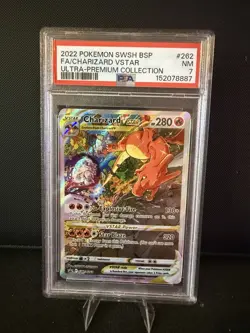 2022 Pokemon PSA 7 Charizard VSTAR #SWSH262 Sword & Shield Charizard UPC Promo - Image 1