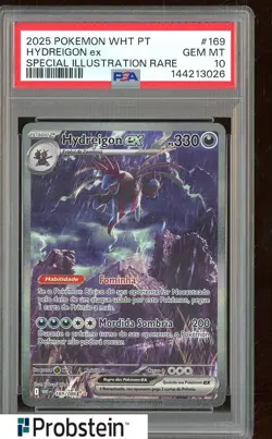 2025 Pokemon WHT Portuguese Special Illustration Rare #169 Hydreigon ex PSA 10 - Image 1