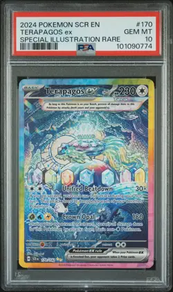 2024 POKEMON SCR EN-STELLAR CROWN SPECIAL ILLUSTRATION RARE TERAPAGOS EX PSA 10 - Image 1