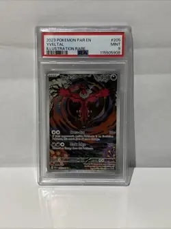 Pokemon Yveltal SV04: Paradox Rift 205/182 Illustration Rare Holo PSA 9 - Image 1