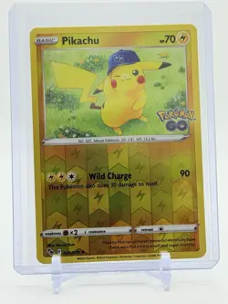 2022 Pokemon PIKACHU #028/078 Pokemon GO Reverse Holo - Never Played 💎 FRESH - Image 1